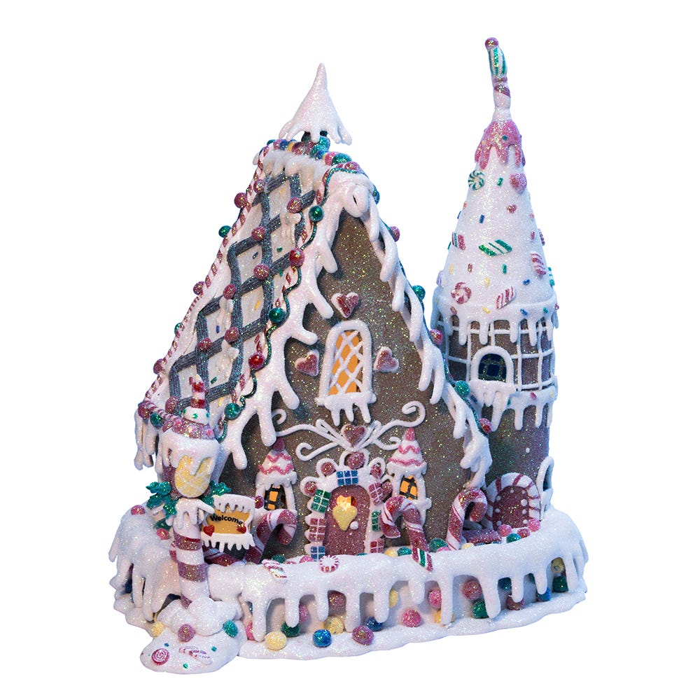 Kurt Adler 13-Inch Claydough Gingerbread Inn with C7 Bulb